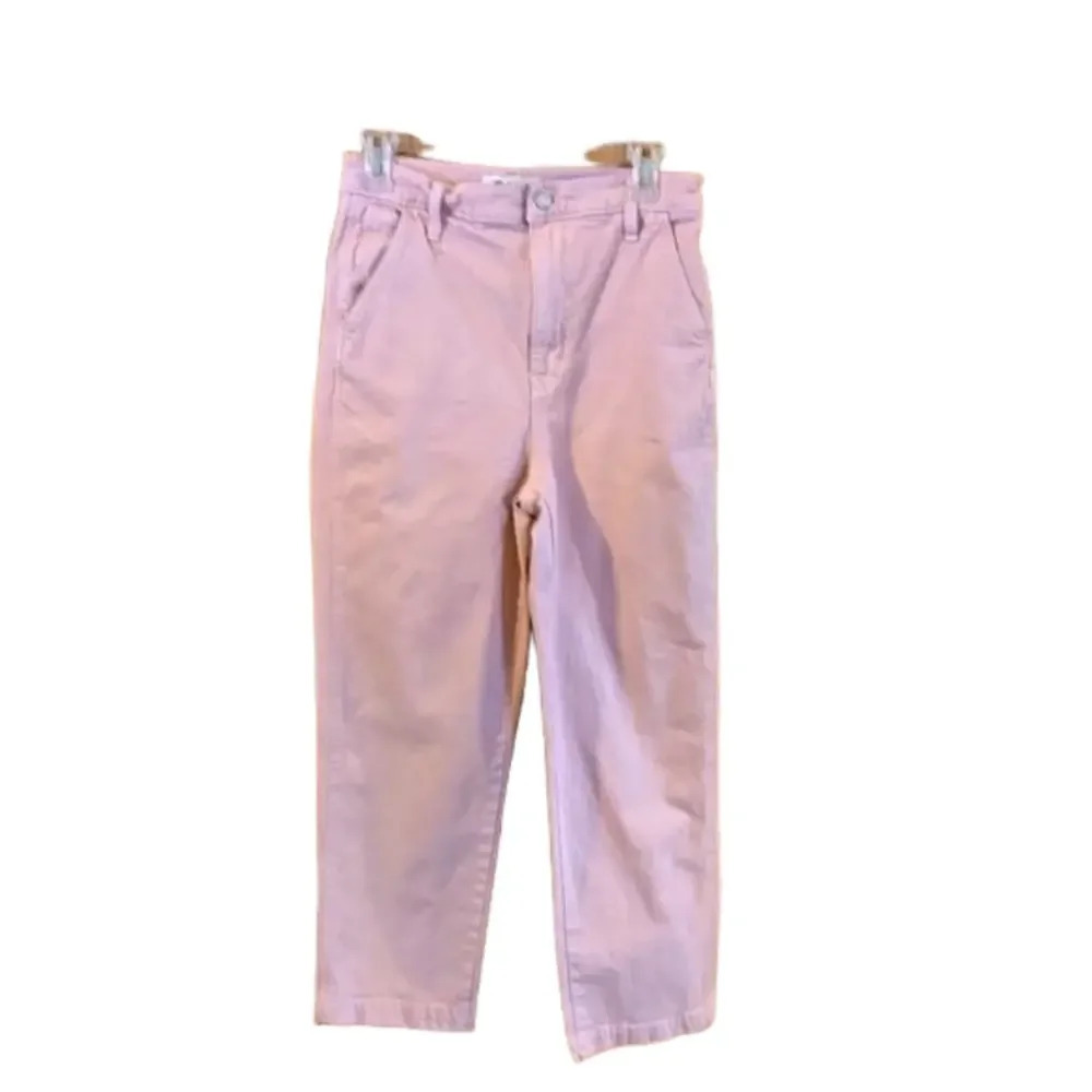 Madewell Pink Denim high rise Jeans Straight Legs 5 pocket Size 28